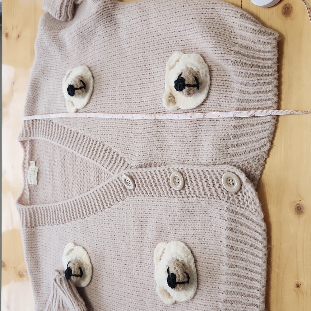 Dreamers By Debut 3D Bear Cardigan Sweater Size S - Picture 15 of 16
